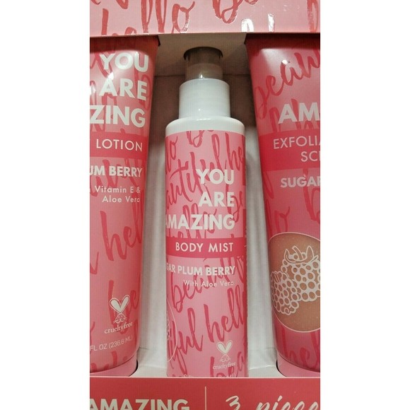 You Are Amazing Hello Beautiful Skin SUGAR PLUM BERRY 3 Piece Gift Set SEALED! - Picture 6 of 12